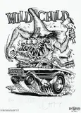 Ed ‘Big Daddy’ Roth, Wild Child Rat Fink (Pontiac GTO), BW serigraph numbered AP/10 from an edition of 125 (1995) issued by Joe Copro/Nason One publishing, Los Angeles