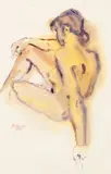 Doris Lusk, Untitled Nude, watercolour and gouache on paper