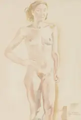 Terry Stringer, Untitled  (nude study), watercolour
