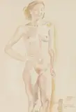 Terry Stringer, Untitled  (nude study), watercolour