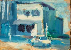 Richard McWhannell, Federal Street at Night, oil on board