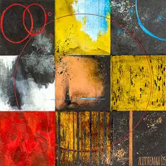 Nicky Foreman, Untitled, mixed media on board