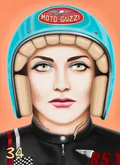 Andrew Barnes-Graham, Milkshake Cowgirl, oil pastel and crayon on paper