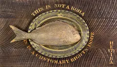 Bob Jahnke, This is not a Koha – This is a Customary Rights Issue, bronze and wood