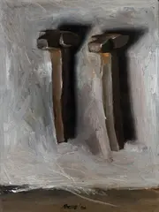 Untitled by Ross Ritchie, oil on paper, offered Oct 2016