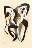 Double Manaia by Dick Frizzell, screenprint, 2/24, sold Oct 2016