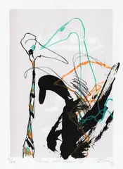 Philippa Blair, Dances with Swans IV, lithograph, 19/40