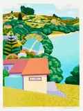Fassett Burnett, Coopers Beach, screenprint, 17/125