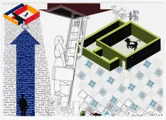 Up by Andrew McLeod, digital print, 2/2 (2006), sold Sep 2016