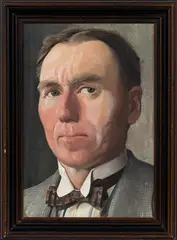 Harry Linley Richardson, Self Portrait, oil on canvas laid onto board, circa 1925