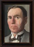 Harry Linley Richardson, Self Portrait, oil on canvas laid onto board, circa 1925