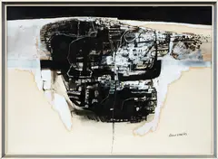 Robert Ellis, City, ink and wash, bodycolour on paper