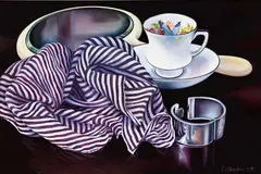 Glenda Randerson, The Silk Scarf, oil on linen