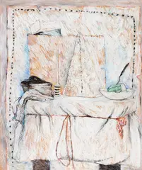 Maria Olsen, Still Life, pastel and graphite on paper