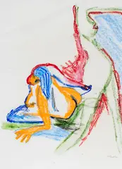 Janet Paul, Nude Study, pastel