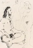 Pablo Picasso, Artist and Model, etching