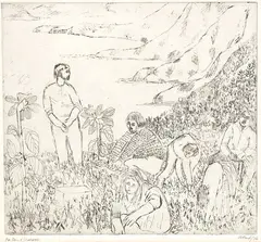 Janet Paul, Harvest, etching