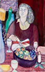 Janet Paul, Fleur Adcock, watercolour