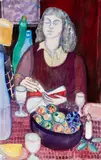 Janet Paul, Fleur Adcock, watercolour