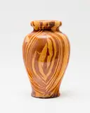 Large agateware baluster vase by Amalgamated Brick and Pipe works Wellington, incised mark to base, offered Sep 2016