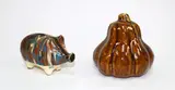 Maker Unknown, Two early NZ pottery piggy banks