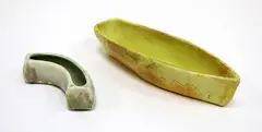Two trough shaped planters by Briar Gardner, sold Sep 2016