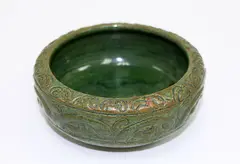 Briar Gardner, Pottery bowl, with incised stylised koru motifs