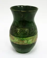 Pottery vase by Briar Gardner, decorated with incised berries and leaves; some minor faults, sold Sep 2016