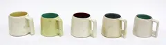 Five mugs by O.C Stephens, (one with a hairline fault), sold Sep 2016