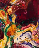 Philip Trusttum, Painting from the Garden Series, oil on board, 1973