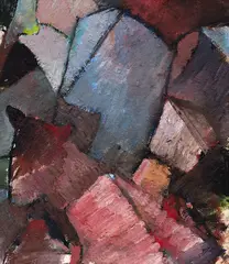 Wilfred Stanley Wallis, Rubble in Colour, oil on board