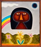 Michael Illingworth, Painting with Rainbow, oil on canvas