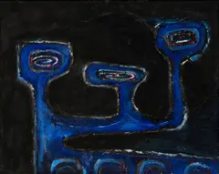Untitled by Michael Illingworth, mixed media on board, circa 1961, sold Sep 2016