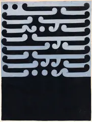 Gordon Walters, Study for Te Whiti, gouache on paper