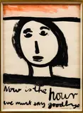 Colin McCahon, Now is the Hour, ink and watercolour on paper