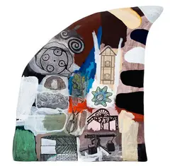 Soft House by Richard Killeen, acrylic and collage on polystyrene, sold Sep 2016
