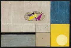 Structure No. 2 by Milan Mrkusich, oil pastel, gouache and graphite on paper, sold Sep 2016