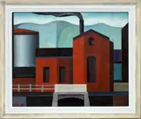 Charles Herbert Smales Tole, Industrial Pattern, oil on board