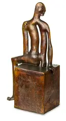 Male Figure on Base 2 Model by Paul Dibble, cast bronze, 4/4, sold Aug 2016
