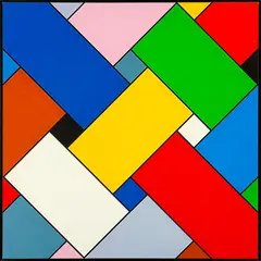 Lattice No. 113 by Ian Scott, acrylic on canvas, sold Aug 2016