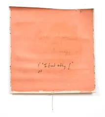 et al., Untitled, acrylic and oilstick on found blind