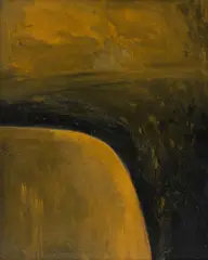 Hillside by Colin McCahon, polyvinyl acetate on board, sold Aug 2016