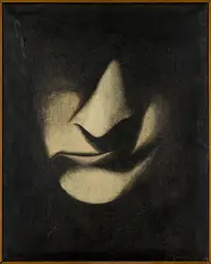 Tony Fomison, Self-Portrait No. 14, oil on hessian