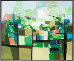 Milan Mrkusich, Landscape No. I, oil on canvas mounted to board