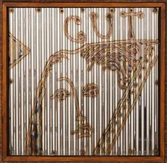 Cut by Ralph Hotere, blow-torched and burnished baby iron, offered Aug 2016