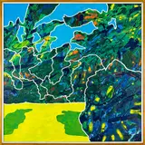 Pat Hanly, Early Summer Garden, acrylic and enamel on board