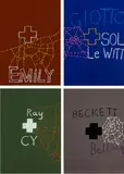 John Reynolds, Emily, Giotto Sol Le Witt, Ray CY, Beckett Bellocq, lithographs, set of 4