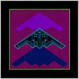 Wong Sing Tai, B2 Stealth Bomber, acrylic on perspex