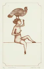 Barry Cleavin, Tightrope 5, etching, 13/30