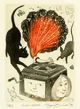 Gary Tricker, Music Box, etching, 15/25